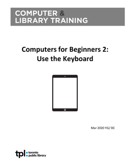 Use the Keyboard with the Ipad (PDF)