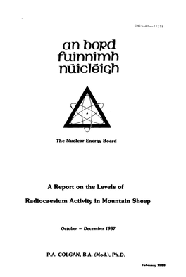 An Fuinnirnh Nuicleiqh the Nuclear Energy Board a Report on The