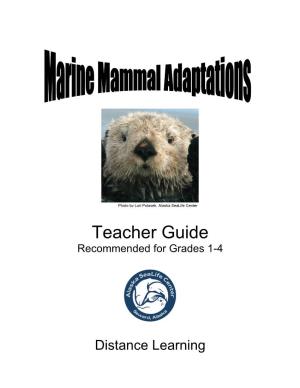 Marine Mammal Adaptations Teacher Guide
