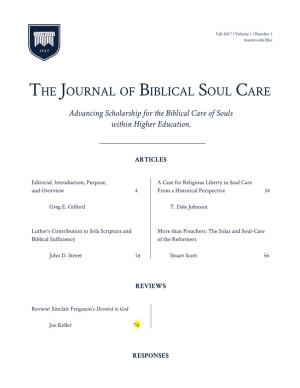 The Journal of Biblical Soul Care