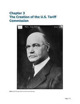 Chapter 3 the Creation of the US Tariff Commission