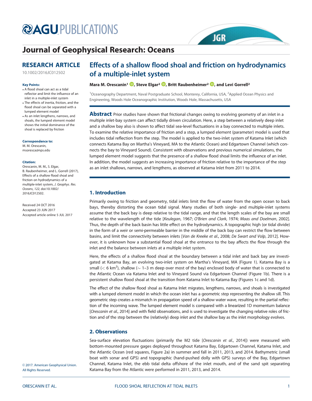 Effects of a Shallow Flood Shoal and Friction on Hydrodynamics of A