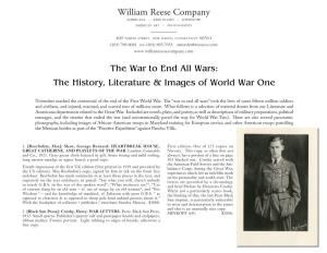 The History, Literature & Images of World War