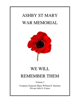 ASM War Memorial Volume 2
