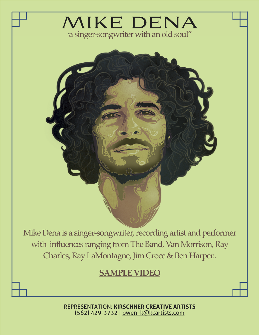 MIKE DENA “A Singer‐Songwriter with an Old Soul”