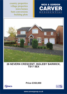26 Nevern Crescent, Ingleby Barwick, Ts17 5Ex