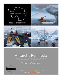 BROCHURE 2021-22 Kayak Antarctica