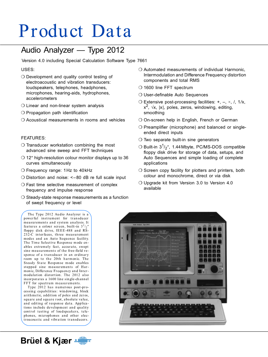 Audio Analyzer Type 2012 (Bp1503)