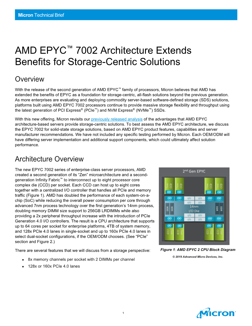 AMD EPYC 7002 Architecture Extends Benefits for Storage-Centric