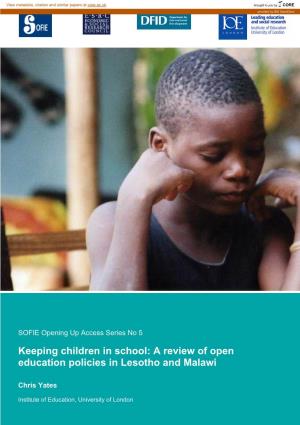 A Review of Open Education Policies in Lesotho and Malawi
