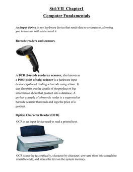Std-VII Chapter1 Computer Fundamentals