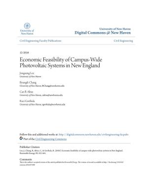 Economic Feasibility of Campus-Wide Photovoltaic Systems in New England Jongsung Lee University of New Haven