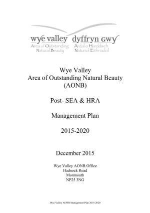 Wye Valley Management Plan 2015 to 2020