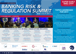 Banking Risk & Regulation Summit