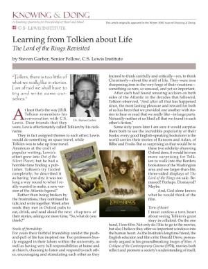 Learning from Tolkien (Garber)