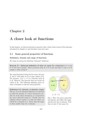 Chapter 2: Introduction to Functions