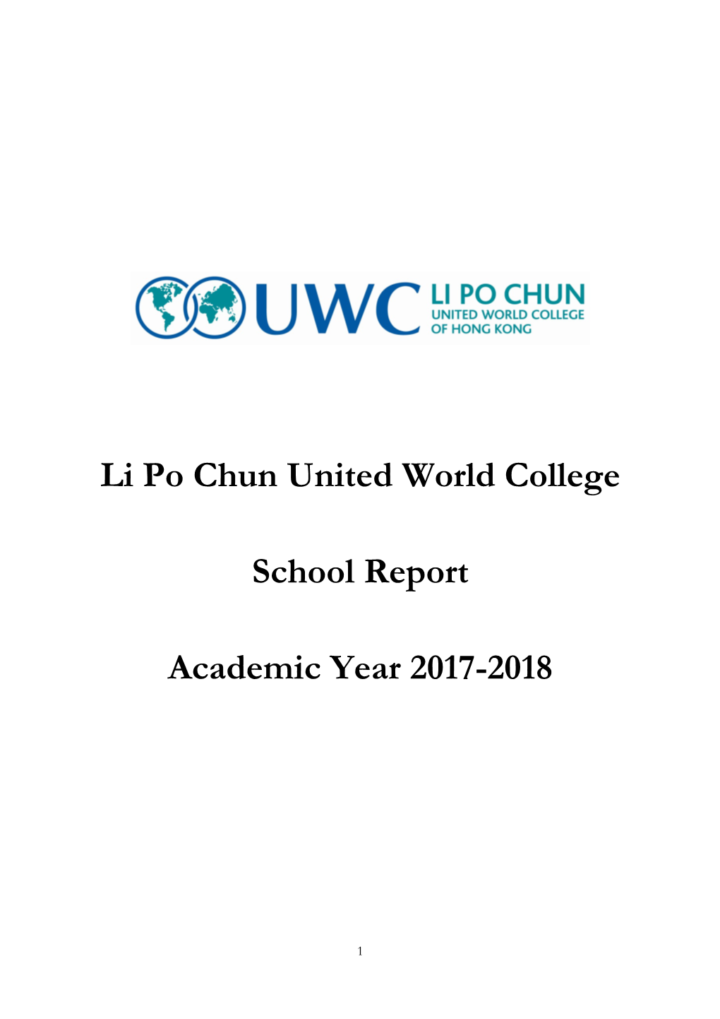 Li Po Chun United World College School Report Academic Year 2017