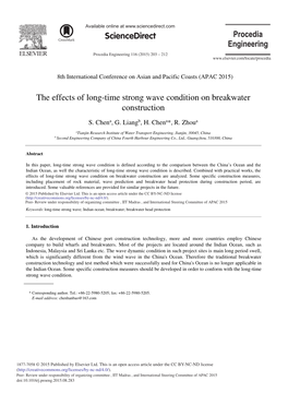 The Effects of Long-Time Strong Wave Condition on Breakwater Construction