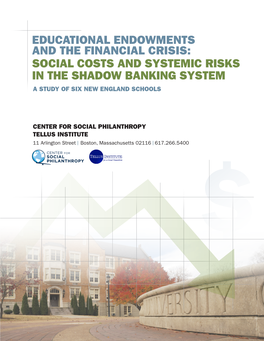Educational Endowments and the Financial Crisis: Social Costs and Systemic Risks in the Shadow Banking System a Study of Six New England Schools