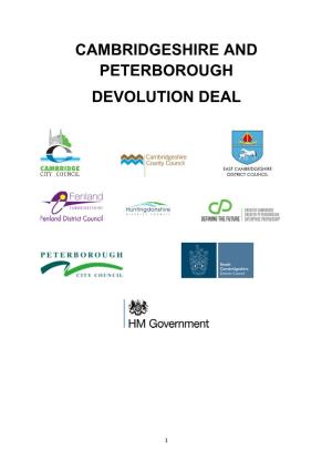 Cambridgeshire and Peterborough Devolution Deal