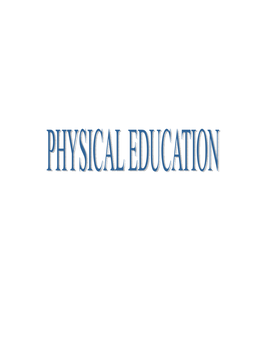 Syllabus for Physical & Health Education