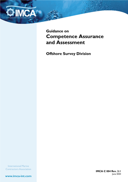Competence Assurance and Assessment: Offshore Survey Division