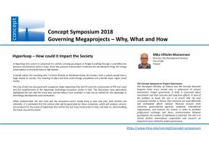 Concept Symposium 2018 Governing Megaprojects – Why, What And