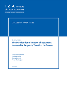 The Distributional Impact of Recurrent Immovable Property Taxation in Greece
