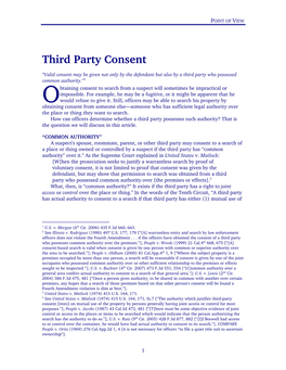 Third Party Consent Searches