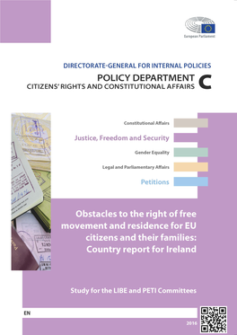 Obstacles to the Right of Free Movement and Residence for EU Citizens and Their Families: Country Report for Ireland