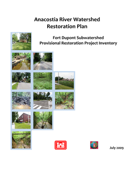 Anacostia River Watershed Restoration Plan