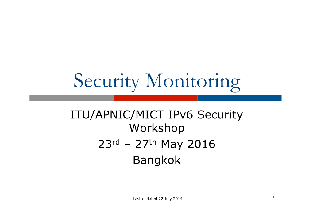 Ipv6-Security Monitoring