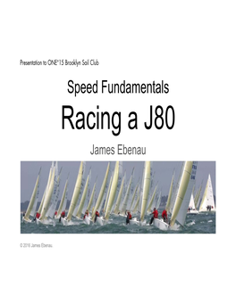 Racing a J80 James Ebenau