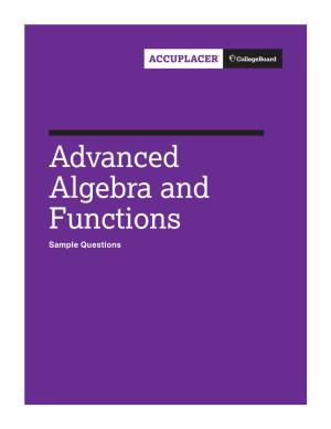 Advanced Algebra and Functions