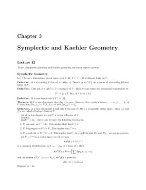 Symplectic and Kaehler Geometry