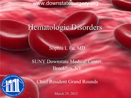 Hematologic Disorders