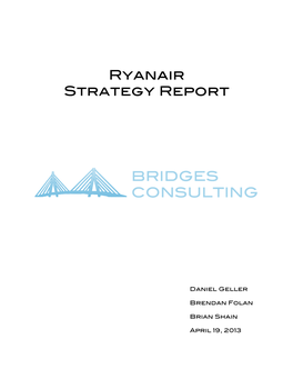 Ryanair Strategy Report