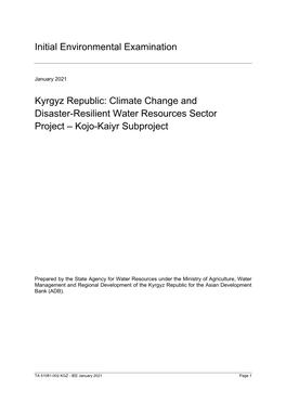 51081-002: Climate Change and Disaster-Resilient Water Resources