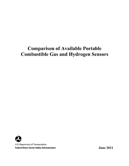 Comparison of Available Portable Combustible Gas and Hydrogen Sensors