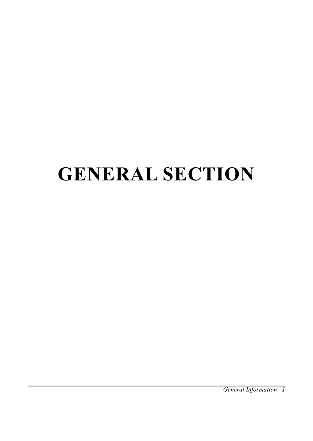 General Section