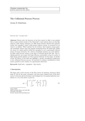 The Collisional Penrose Process