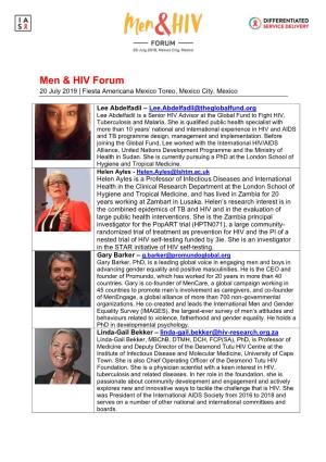 Men & HIV Forum
