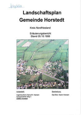 Gemeinde Horstedt Landschaftplan, Erläuterungsbericht