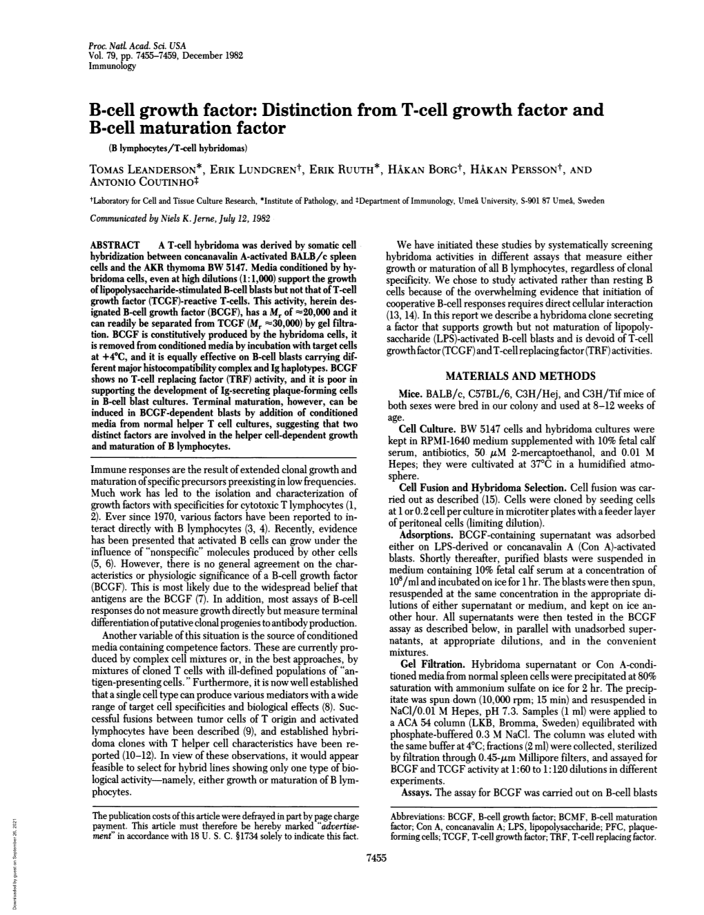 B-Cell Growth Factor