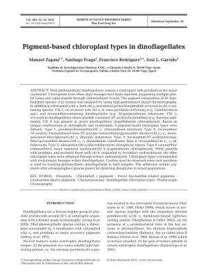 Pigment-Based Chloroplast Types in Dinoflagellates