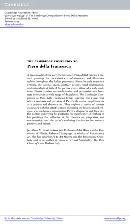 The Cambridge Companion to Piero Della Francesca