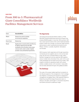 Pharmaceutical Giant Consolidates Worldwide Facilities Management Services