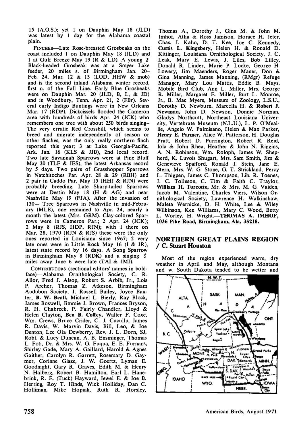 NORTHERN GREAT PLAINS REGION / C. Stuut Houston