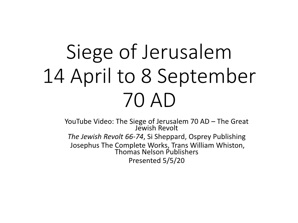 Siege of Jerusalem