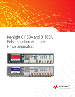 81150A and 81160A Pulse Function Arbitrary Noise Generators Introduction